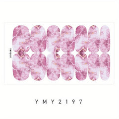 Marble Nail Polish Strips Stickers Self-Adhesive