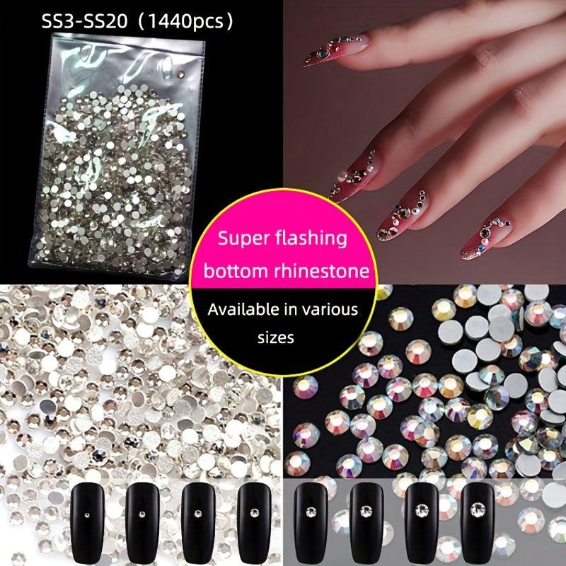 Clear Crystal Gems Rhinestones DIY Glitter Gems