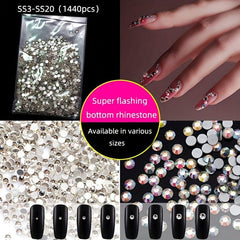 Clear Crystal Gems Rhinestones DIY Glitter Gems