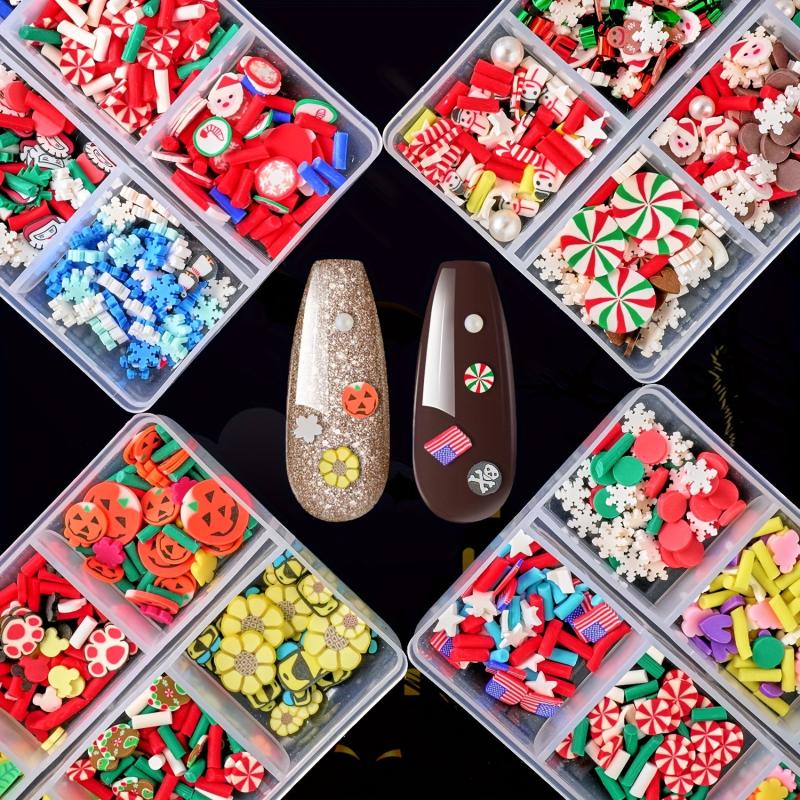 Halloween Nail Sequins Stickers Box - Pumpkin Snowflake Ghost