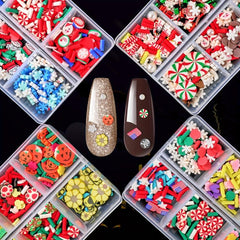 Halloween Nail Sequins Stickers Box - Pumpkin Snowflake Ghost