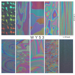 Aurora Glass Ice Paper Holographic Cellophane Decals DIY Sticker Foils