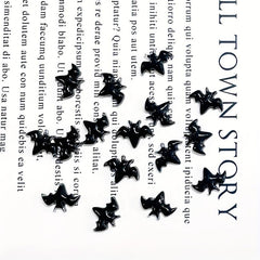 100pcs Halloween Bat Nail Art Charms 3D Resin Bat Nail Art Accessories
