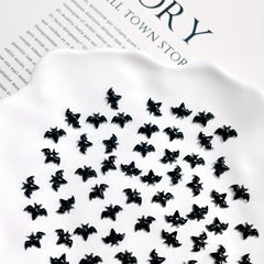 100pcs Halloween Bat Nail Art Charms 3D Resin Bat Nail Art Accessories