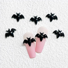 100pcs Halloween Bat Nail Art Charms 3D Resin Bat Nail Art Accessories