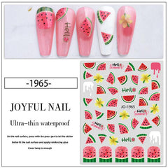 Nail Stickers 6 Sheet Nail Art Summer Nail Decals For Woman Kids Girls