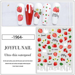 Nail Stickers 6 Sheet Nail Art Summer Nail Decals For Woman Kids Girls