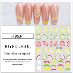 Nail Stickers 6 Sheet Nail Art Summer Nail Decals For Woman Kids Girls