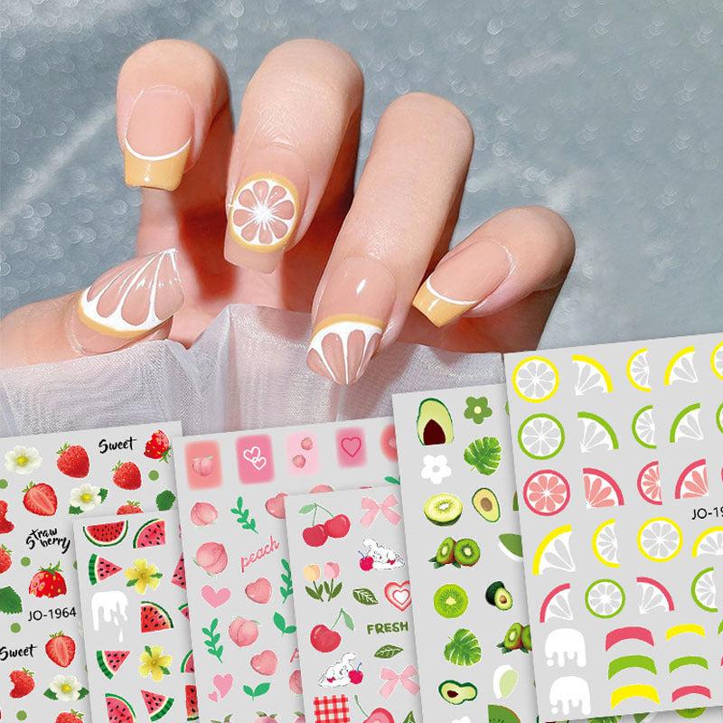 Nail Stickers 6 Sheet Nail Art Summer Nail Decals For Woman Kids Girls
