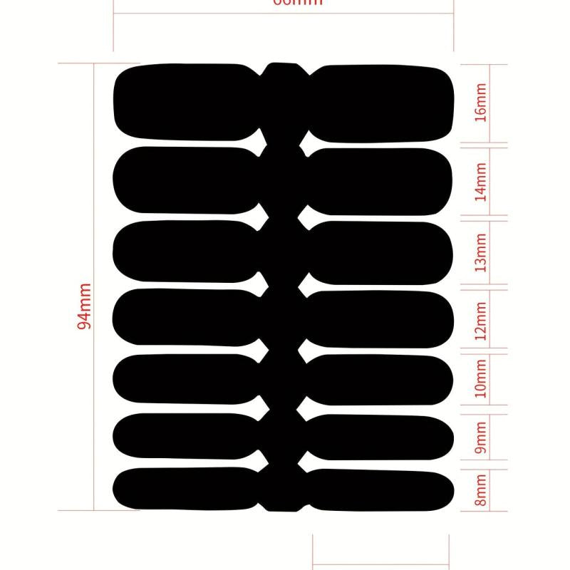 Red Nail Stickers Decals Self Adhesive Nail Art For Women Girls