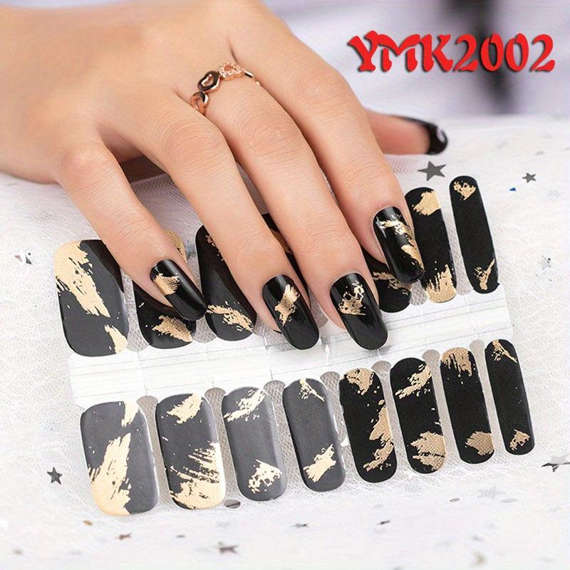 Red Nail Stickers Decals Self Adhesive Nail Art For Women Girls