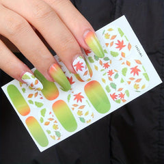 Flower and Leaf Nail Art Stickers Self Adhesive Nail Decoration