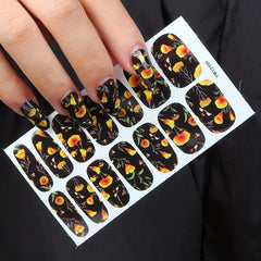 Flower and Leaf Nail Art Stickers Self Adhesive Nail Decoration