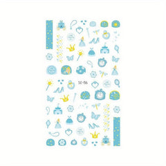 Princess Nail Art Stickers Self Adhesive Cartoon Design for Adult