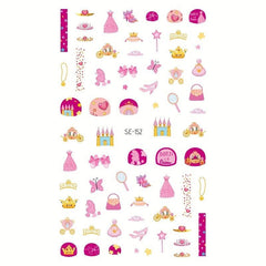 Princess Nail Art Stickers Self Adhesive Cartoon Design for Adult