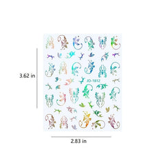 Holographic Leaves and Vines Nail Art Stickers DIY Decals for Women and Girls