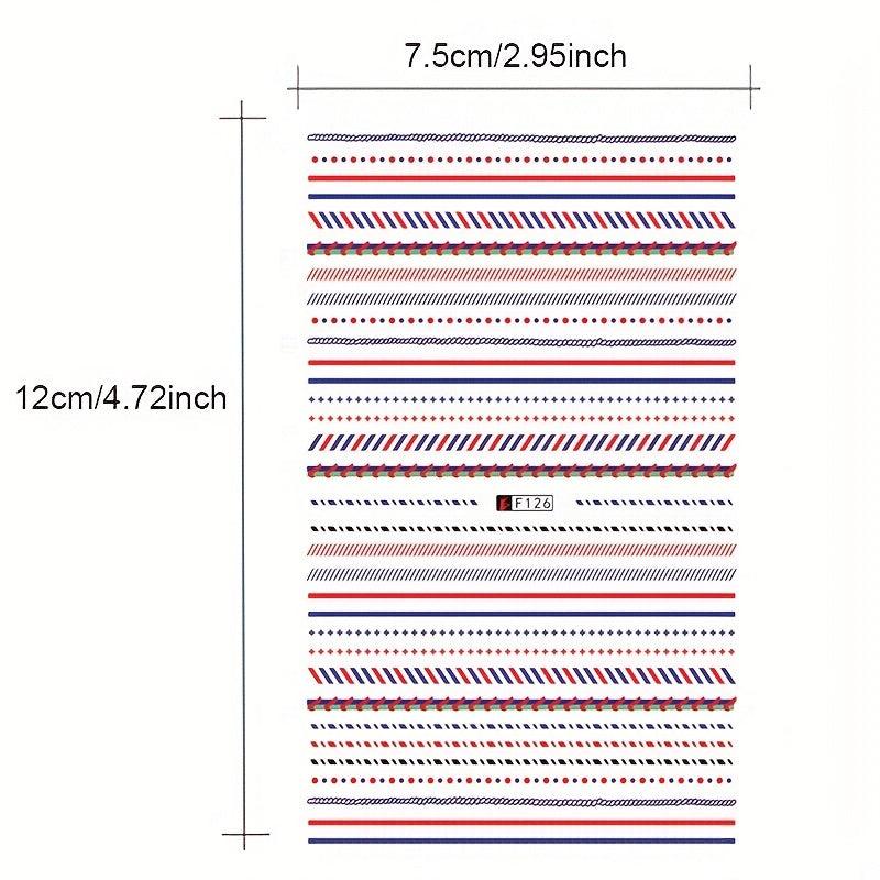 Geometry Nail Art Stickers Decals Self Adhesive Decoration