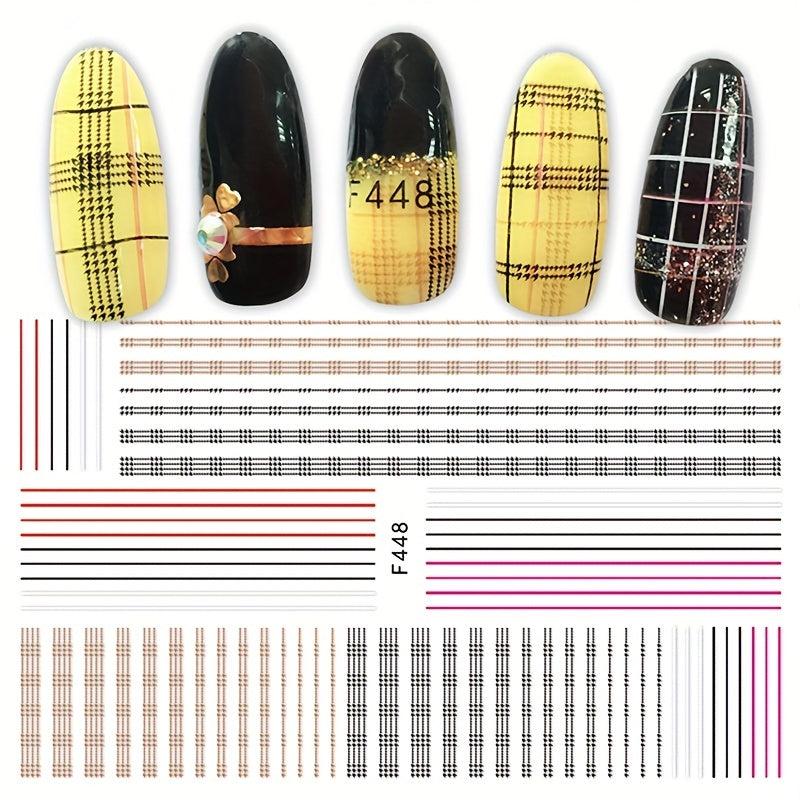 Geometry Nail Art Stickers Decals Self Adhesive Decoration