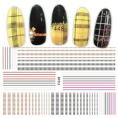 Geometry Nail Art Stickers Decals Self Adhesive Decoration
