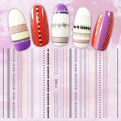 Geometry Nail Art Stickers Decals Self Adhesive Decoration