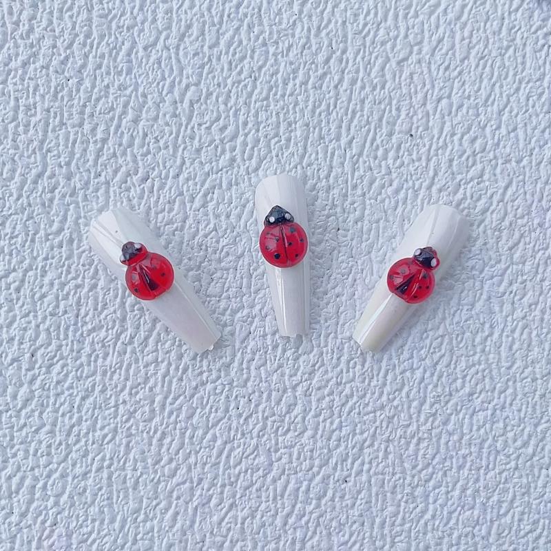 20pcs 3D Ladybug Nail Charms for Women DIY Nail Accessories Home Salon