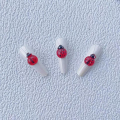 20pcs 3D Ladybug Nail Charms for Women DIY Nail Accessories Home Salon