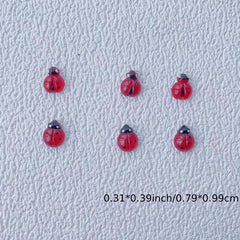 20pcs 3D Ladybug Nail Charms for Women DIY Nail Accessories Home Salon
