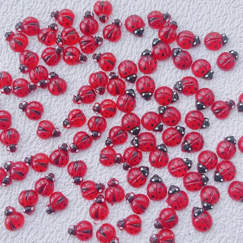 20pcs 3D Ladybug Nail Charms for Women DIY Nail Accessories Home Salon