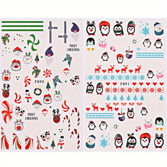Christmas Nail Art Stickers Santa Claus Snowflake Nail Decals