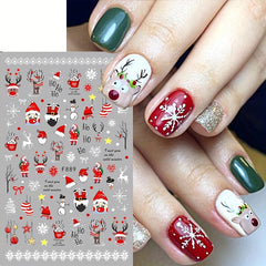 Christmas Nail Art Stickers Santa Claus Snowflake Nail Decals
