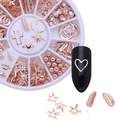 Rose Starfish Shell Nail Studs 3D Art Decoration for Nails