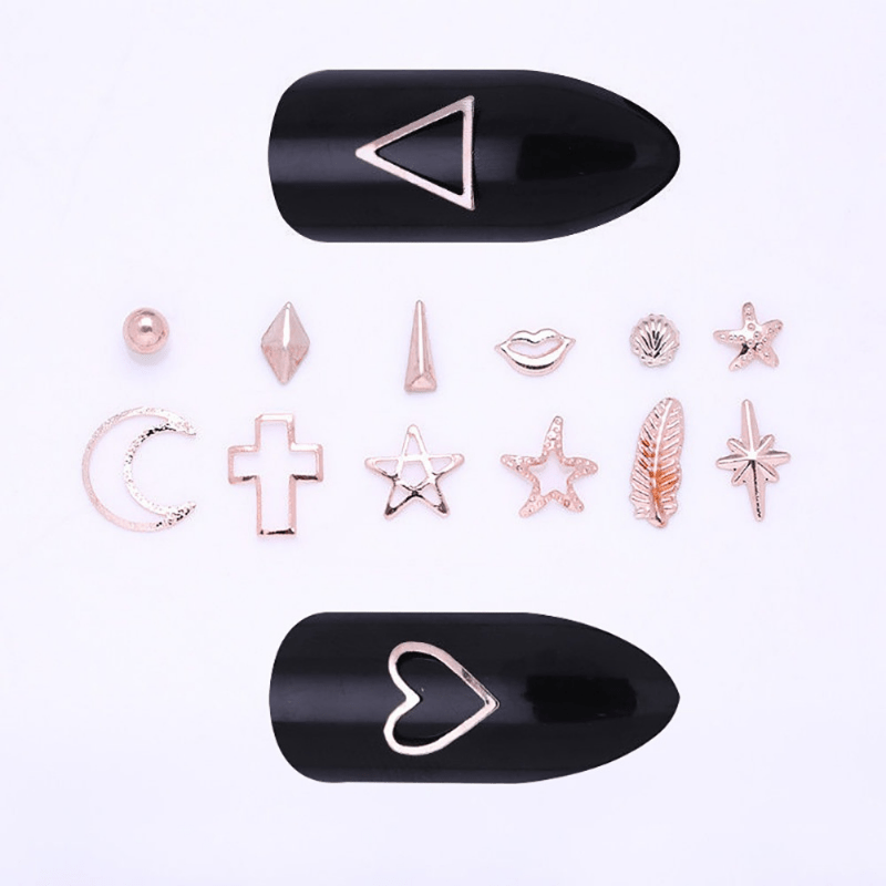 Rose Starfish Shell Nail Studs 3D Art Decoration for Nails