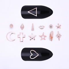 Rose Starfish Shell Nail Studs 3D Art Decoration for Nails