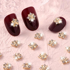 5pcs Y2K 3D Wishing Star Nail Charms With Glitter Rhinestone