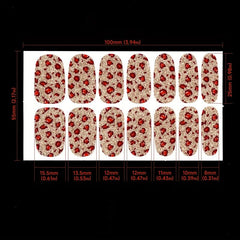 Leopard Print Nail Stickers Self Adhesive Manicure Kits 1 Sheet