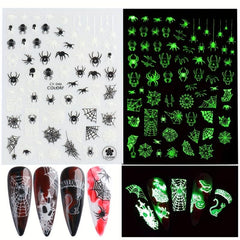 Skull Monster 3D Nail Stickers for Halloween