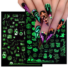 Skull Monster 3D Nail Stickers for Halloween