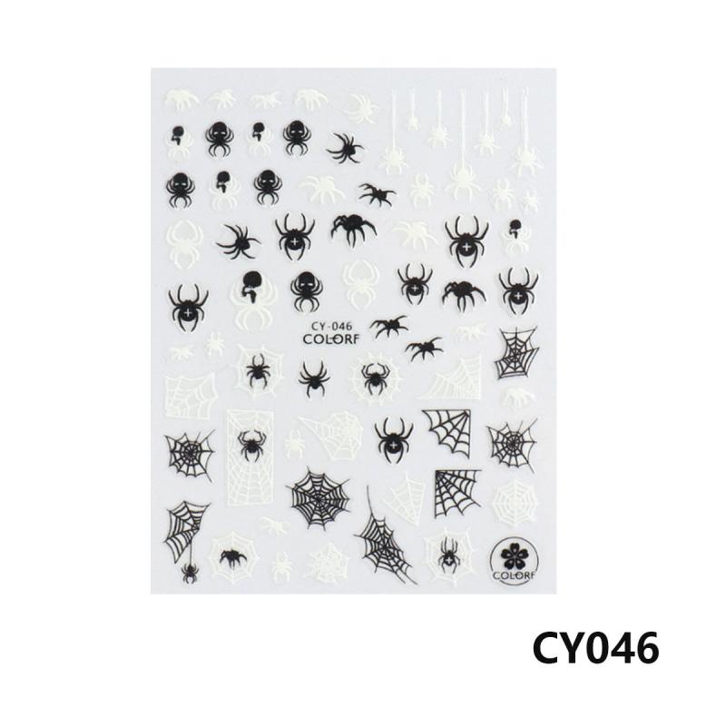 Skull Monster 3D Nail Stickers for Halloween