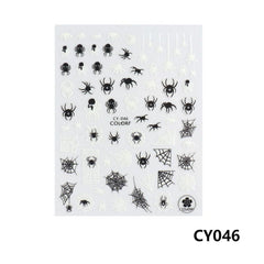 Skull Monster 3D Nail Stickers for Halloween