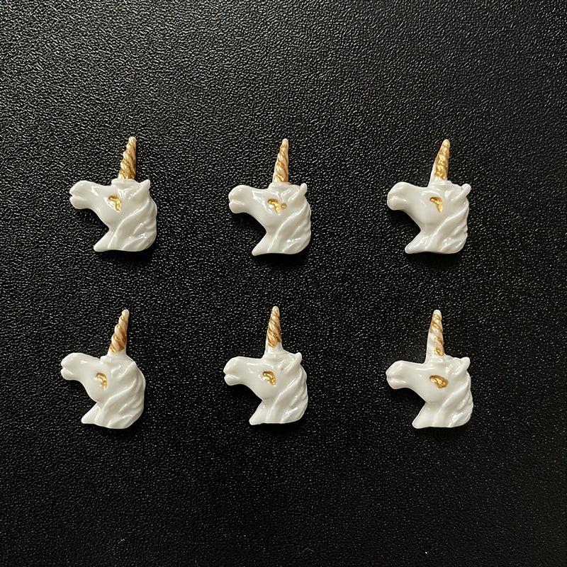 Resin Unicorn Flat Back Decorations for DIY Crafts and Jewelry Making