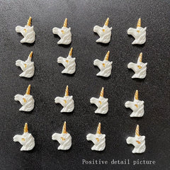 Resin Unicorn Flat Back Decorations for DIY Crafts and Jewelry Making