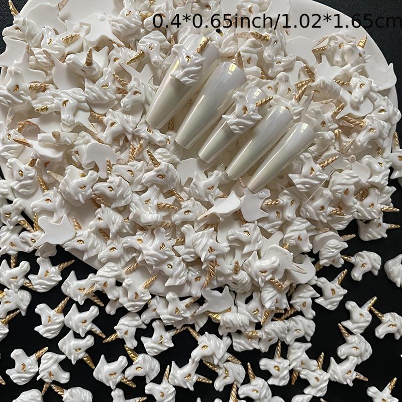 Resin Unicorn Flat Back Decorations for DIY Crafts and Jewelry Making