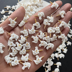 Resin Unicorn Flat Back Decorations for DIY Crafts and Jewelry Making