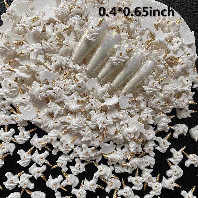 Resin Unicorn Flat Back Decorations for DIY Crafts and Jewelry Making