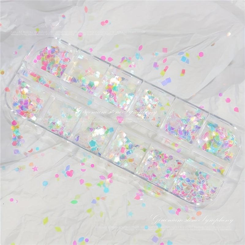 Holographic Nail Glitter Mix for Mermaid Mirror DIY