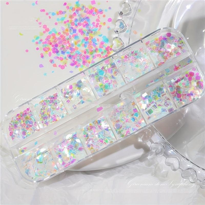Holographic Nail Glitter Mix for Mermaid Mirror DIY