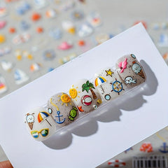Sun & Flowers Nail Decals for Spring & Summer Manicures
