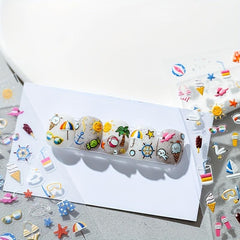Sun & Flowers Nail Decals for Spring & Summer Manicures