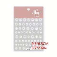 Gradient Hollow Love Heart Star Butterfly Cross Moon Nail Art Stickers