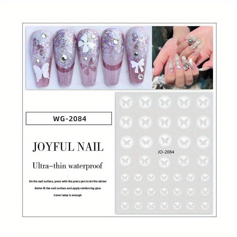 Gradient Hollow Love Heart Star Butterfly Cross Moon Nail Art Stickers